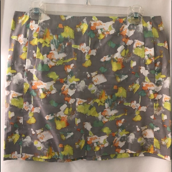 J. Crew Dresses & Skirts - J. Crew 16” cotton unlined skirt,gray/yellow/white J. Crew Dresses & Skirts - J. Crew 16” cotton unlined skirt,gray/yellow/white